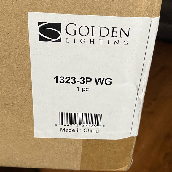 Golden Lighting Ella 3-Light White Gold Pendant - Picture 8 of 9